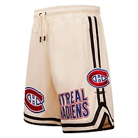 Short classique en chenille des Canadiens de Montréal crème Pro Standard pour homme