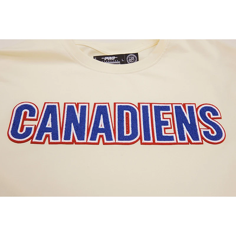 T-shirt en chenille classique des Canadiens de Montréal crème Pro Standard pour homme