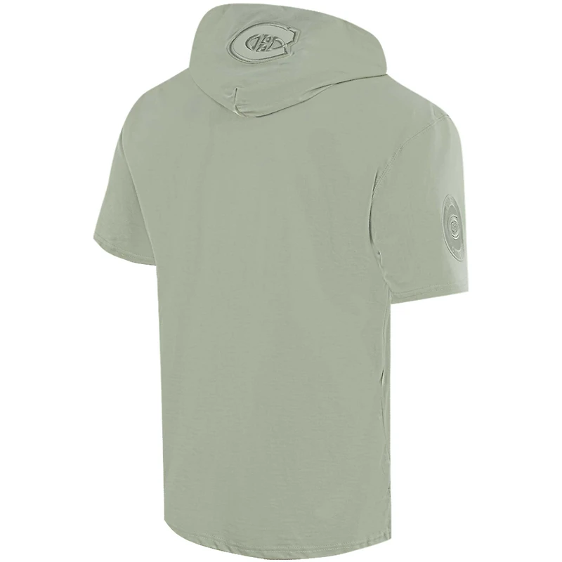 Men's Pro Standard Green Montreal Canadiens Neutral Short Sleeve Pullover Hoodie