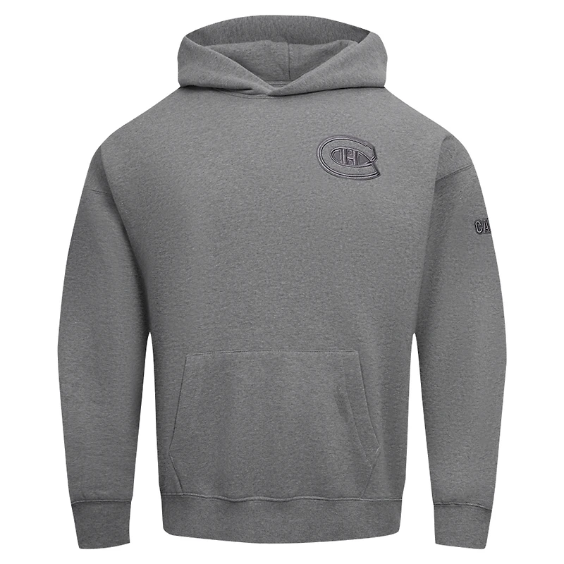 Chandail à capuchon neutre des Canadiens de Montréal Pro Standard gris chiné pour hommes