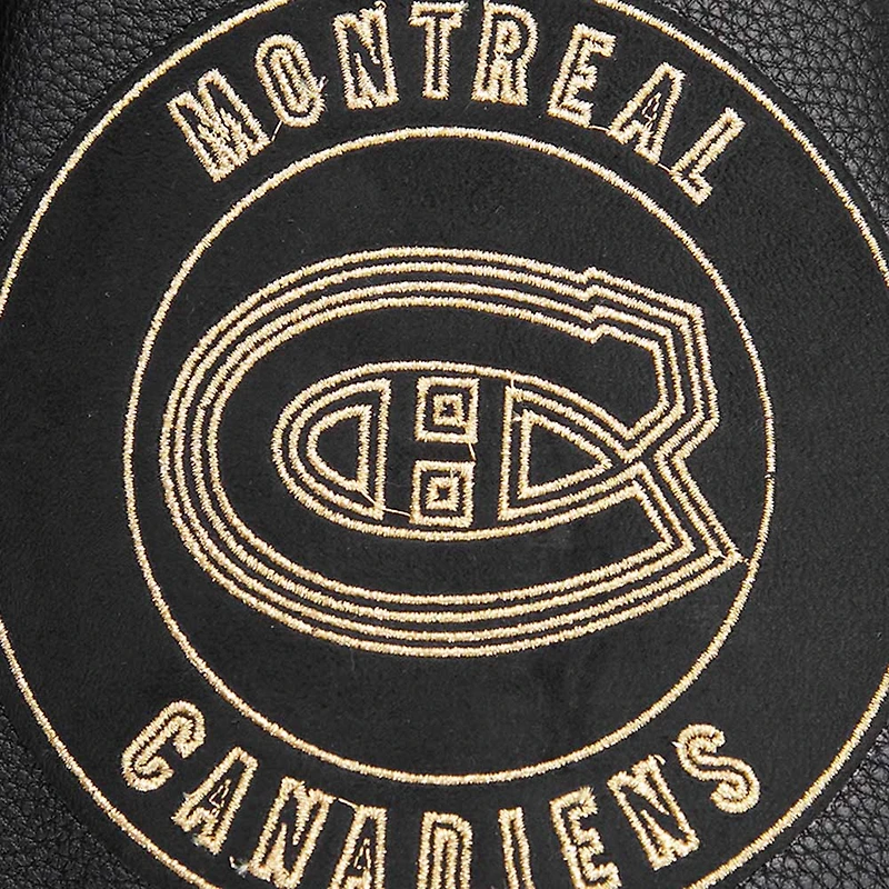 Men's Pro Standard Montreal Canadiens Black & Gold Full-Zip Varsity Jacket