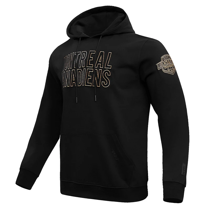 Men's Pro Standard Montreal Canadiens Black & Gold Pullover Hoodie