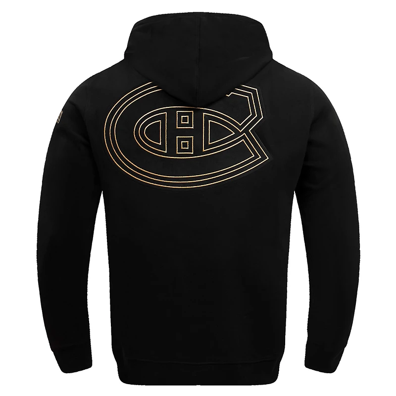 Men's Pro Standard Montreal Canadiens Black & Gold Pullover Hoodie