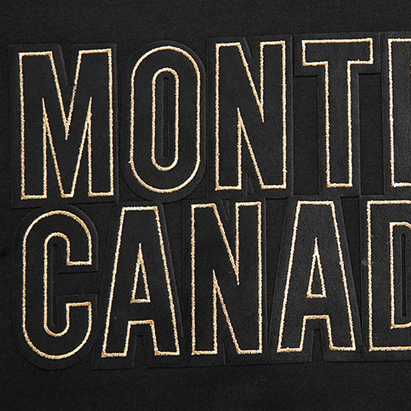 Men's Pro Standard Montreal Canadiens Black & Gold Pullover Hoodie