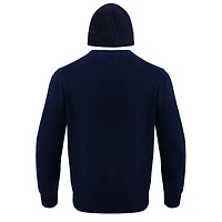 Coffret cadeau pull et bonnet en tricot à revers Pro Standard pour hommes, bleu marine, Canadiens de Montréal