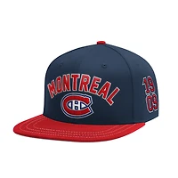 Casquette Snapback Starter Fit bleu classique des vestiaires des Canadiens de Montréal pour homme