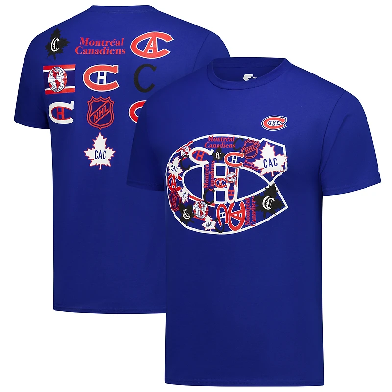 Men's Starter Blue Montreal Canadiens Logo Collage T-Shirt