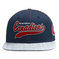 Casquette Snapback classique Startfit bleu pour homme des Canadiens de Montréal