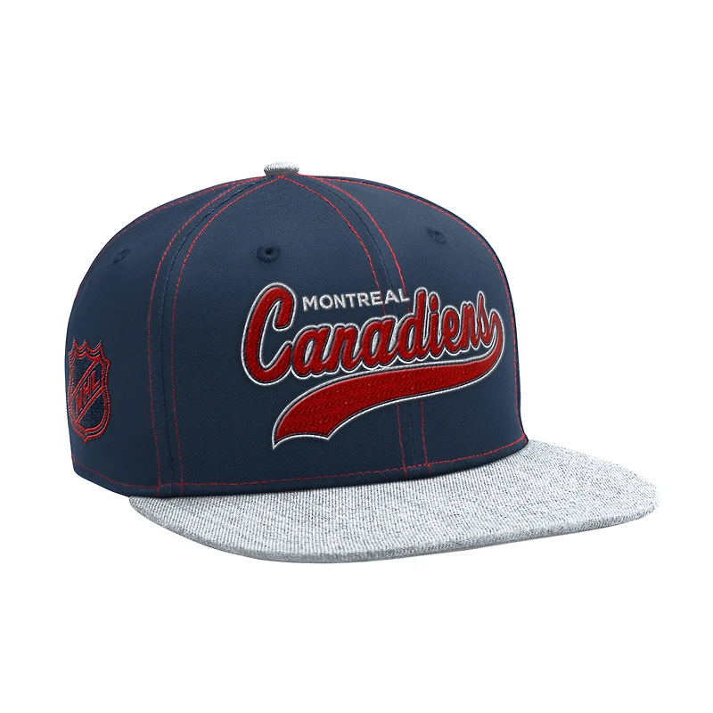 Casquette Snapback classique Startfit bleu pour homme des Canadiens de Montréal