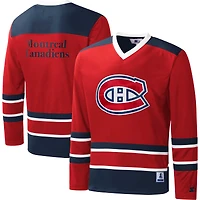 T-shirt à manches longues pour homme Starter Red Montreal Canadiens Cross-Check