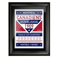 Montreal Canadiens 12'' x 16'' Team Dual Tone Framed Artwork