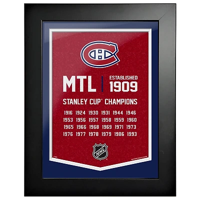 Montreal Canadiens - 12'' x 16'' Team Empire Framed Artwork