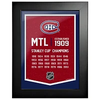 Montreal Canadiens - 12'' x 16'' Team Empire Framed Artwork