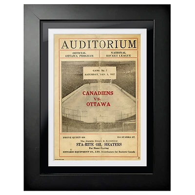 Montreal Canadiens 1927 Forum Sports Magazine Auditorium - 12'' x 16'' Framed Program Cover