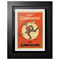 Montreal Canadiens 1930 Les Canadiens en Caricature - 12'' x 16'' Framed Program Cover
