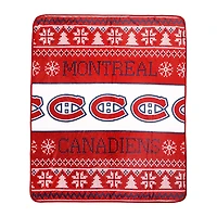 Montreal Canadiens 2-Pack 50" x 60" Holiday Throw Blanket and Cushion Set
