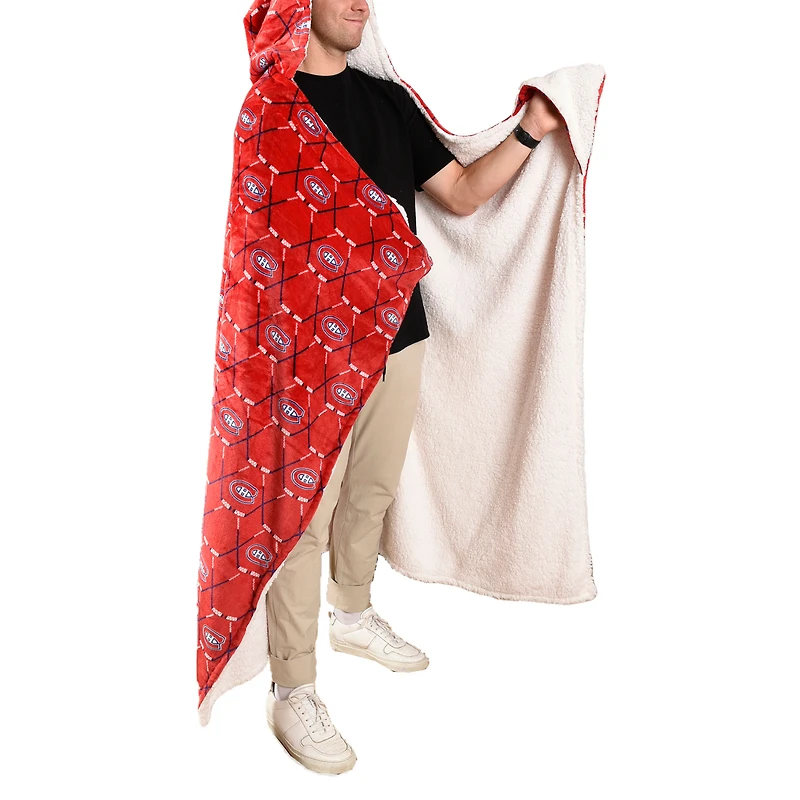 Canadiens de Montréal 50'' x 70'' - Sweat à capuche Plaid