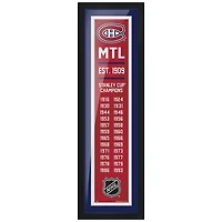 Montreal Canadiens 6'' x 22'' Team Empire Framed Artwork