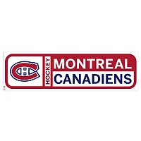Décalcomanie murale repositionnable avec logo d'équipe 90'' x 23'' des Canadiens de Montréal