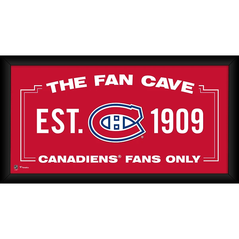 Collage encadré de grotte de fans des Canadiens de Montréal de 10 po x 20 po