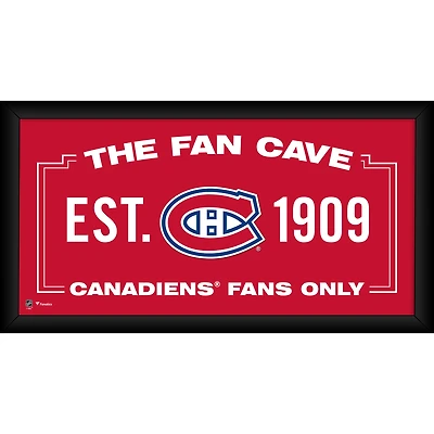 Collage encadré de grotte de fans des Canadiens de Montréal de 10 po x 20 po