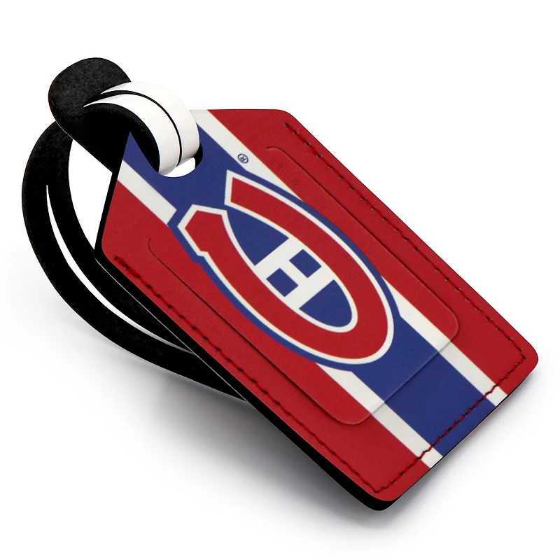 Canadiens de Montréal - Coffret cadeau trois pièces en cuir avec étiquette personnalisée