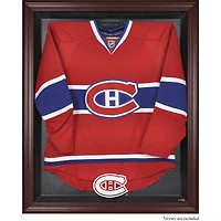 Vitrine de présentation encadrée en acajou pour maillots des Canadiens de Montréal