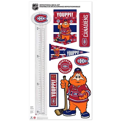 Canadiens de Montréal - Ensemble d'autocollants repositionnables pour mascotte