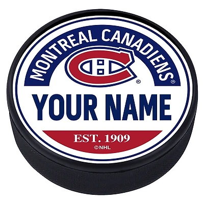 Montreal Canadiens - Personalized Block Textured Puck