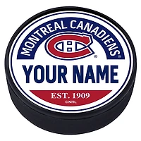 Montreal Canadiens - Personalized Block Textured Puck