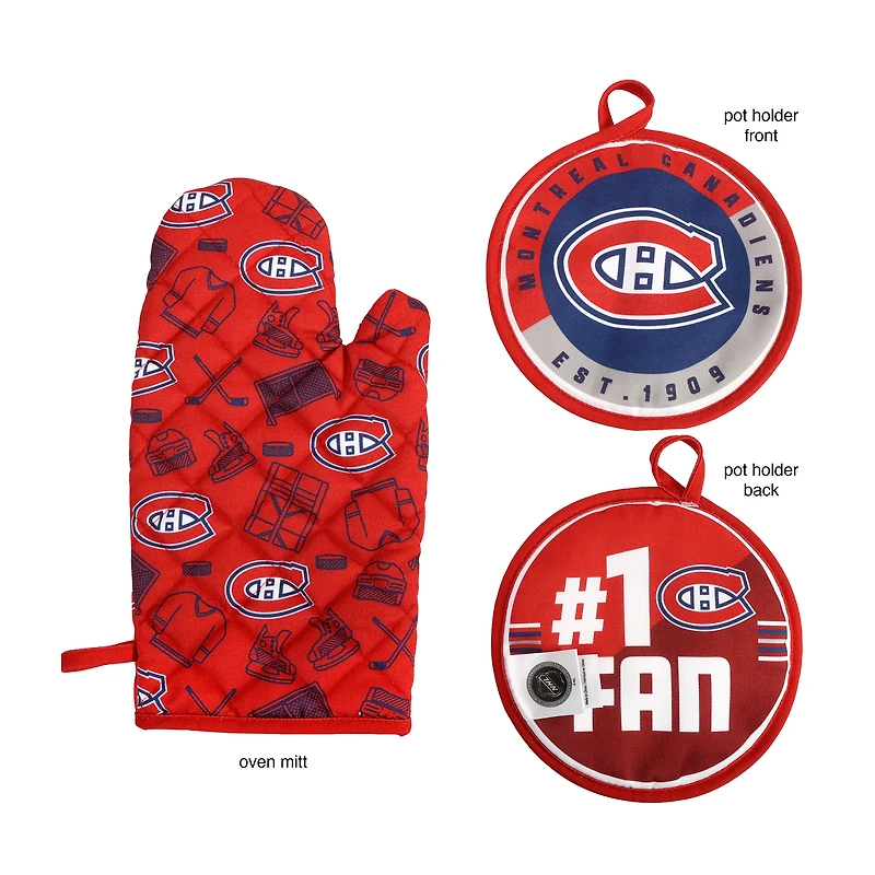 Montreal Canadiens Two-Piece Kitchen Mitt Set