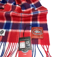 Écharpe en laine à carreaux tartan des Canadiens de Montréal de Patrick King Woollen Company