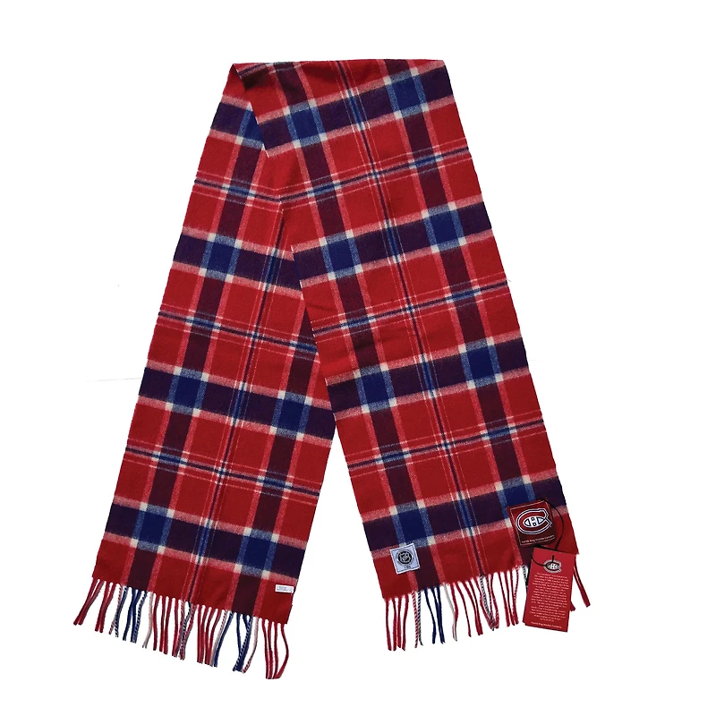 Écharpe en laine à carreaux tartan des Canadiens de Montréal de Patrick King Woollen Company
