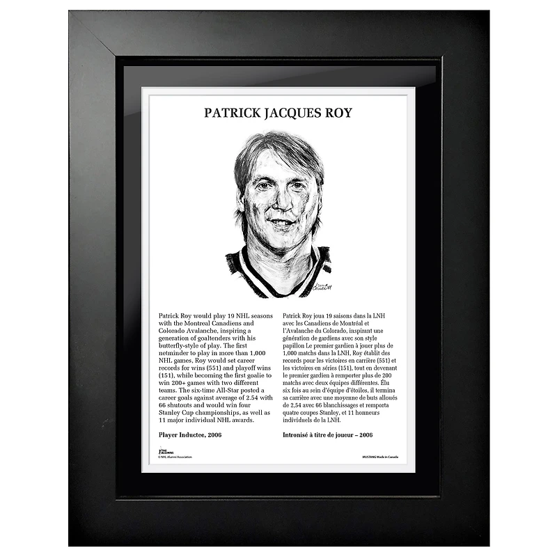 Patrick Roy Canadiens de Montréal - Legends Line 12'' x 16'' Photo encadrée