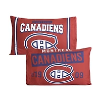 Red Montreal Canadiens 20'' x 30'' Two Pack Pillowcase Set