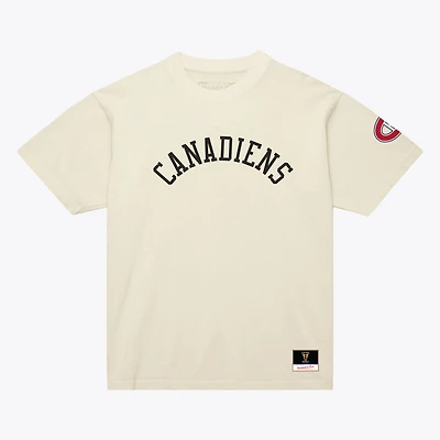 Unisex Mitchell & Ness  Cream Montreal Canadiens Arched Team T-Shirt