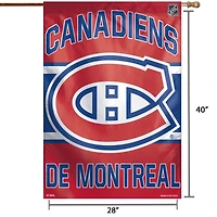 WinCraft Montreal Canadiens 28" x 40" Bannière verticale simple face avec logo principal