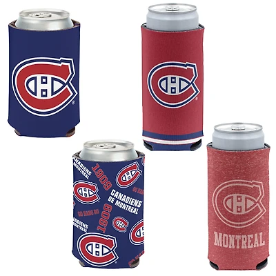 Ensemble de 4 canettes de 355 ml (12 oz) et refroidisseur mince WinCraft pour les Canadiens de Montréal
