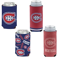 Ensemble de 4 canettes de 355 ml (12 oz) et refroidisseur mince WinCraft pour les Canadiens de Montréal