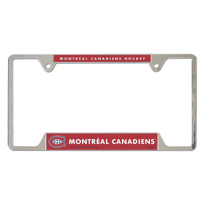WinCraft Montreal Canadiens Chrome Plated Metal License Plate Frame