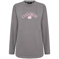Sweat-shirt à col roulé arqué Beaudry pour la fête des Mères Canadiens de Montréal femme, gris Levelwear