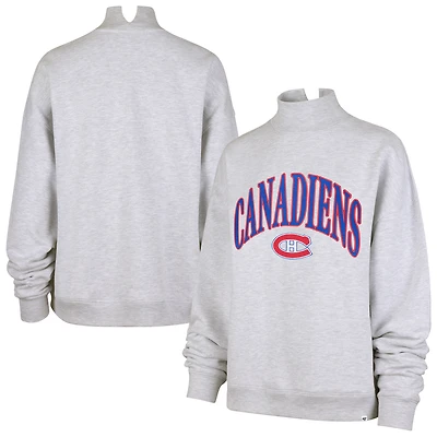 Women's '47  Gray Montreal Canadiens Vantage Mock Neck Sweatshirt