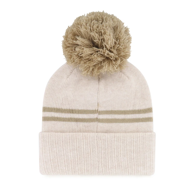 Women's '47  Natural Montreal Canadiens Latte Cuffed Knit Hat with Pom