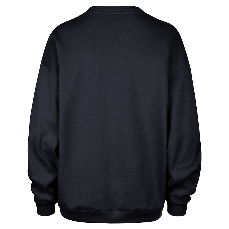 Sweat-shirt oversize pour femme, bleu marine, des Canadiens de Montréal, motif étoiles changeantes.