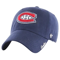 Casquette ajustable Miata Clean Up des Canadiens de Montréal '47 bleu marine pour femmes