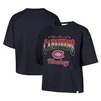 Women's '47 Navy Montreal Canadiens Vibe Check Reed City Cropped T-Shirt