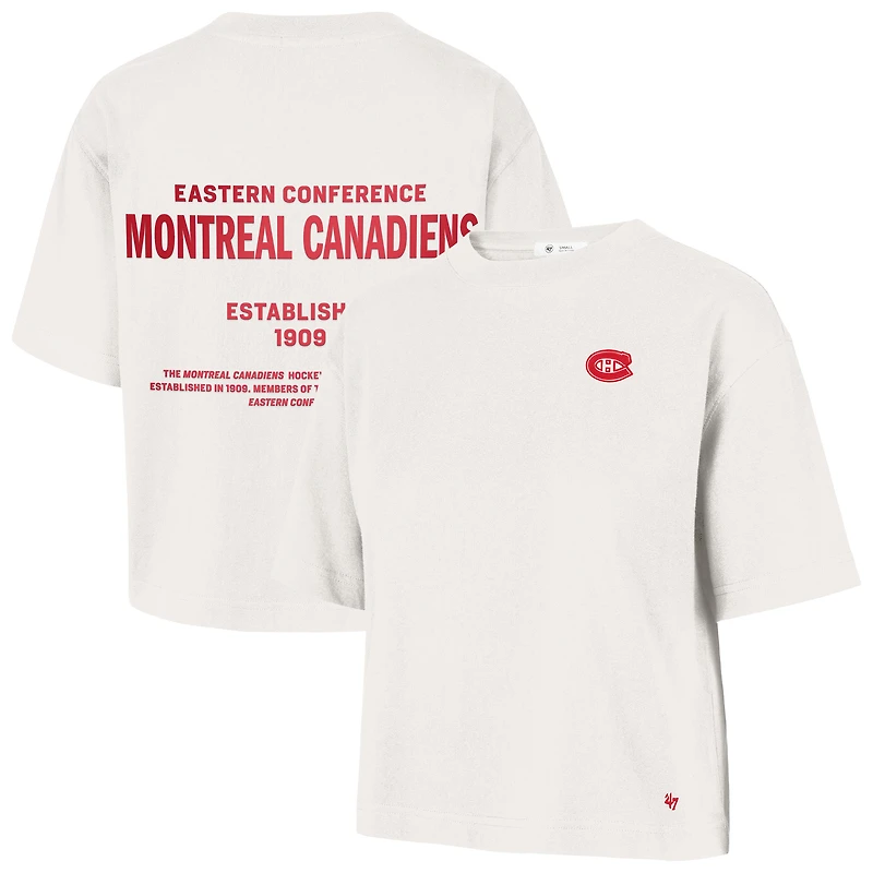 Women's '47 Sand Montreal Canadiens Leon Foundation City Cropped T-Shirt