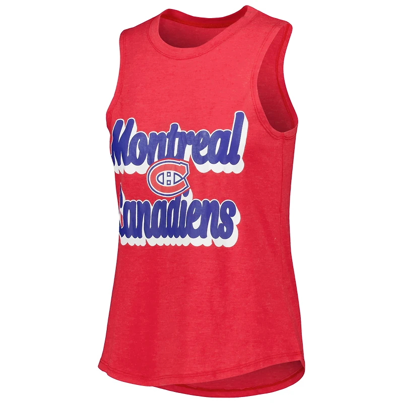Concepts Sport Heather Red/Heather Navy Montreal Canadiens Meter Muscle Tank Top & Pants Sleep Set