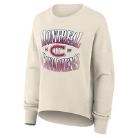 Sweat-shirt surdimensionné beige Fanatics pour femme, Canadiens de Montréal