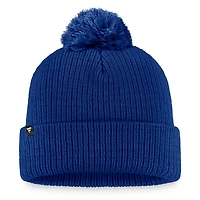 Ensemble t-shirt à manches longues et bonnet en tricot revers avec pompon Fanatics pour femmes, bleu/rouge, Canadiens de Montréal